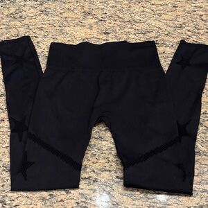 Spiritual Gangster Black Starry Ladies Leggings